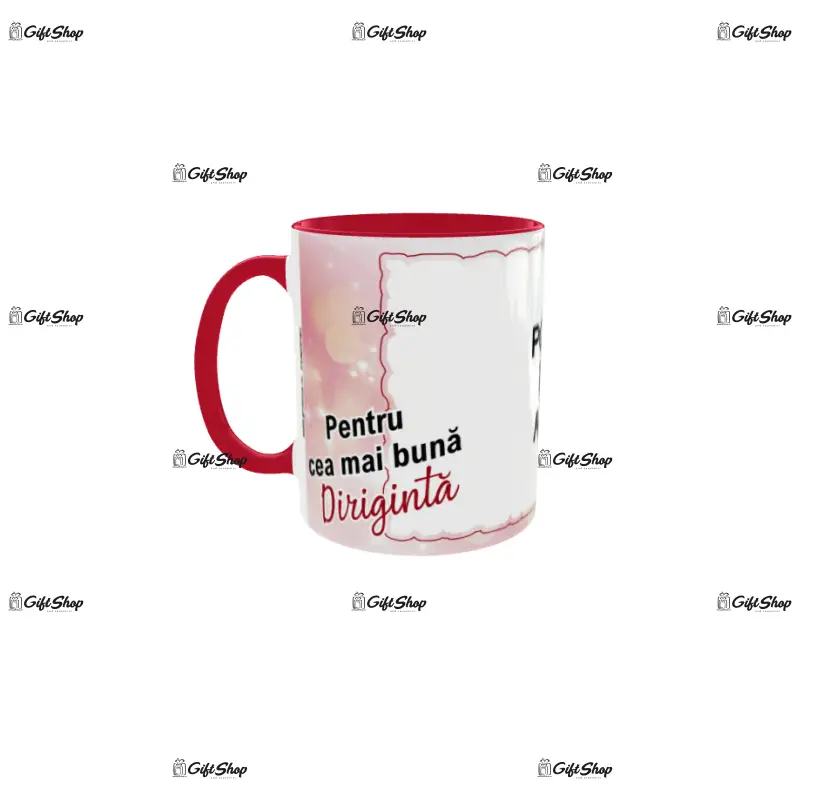 Pentru cea mai buna diriginta, cana personalizata cu poza si text, 330ml, model 3360